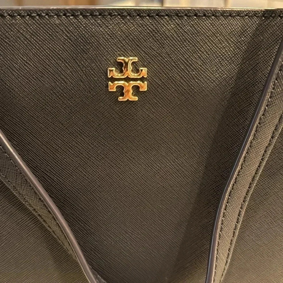 Tory Burch Tote Handbag Navy Blue Robinson - Picture 4 of 12